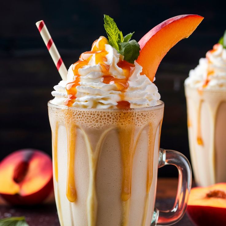 Peaches & Cream Iced Milk